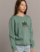 FULL TILT Oregon Girls Embroidered Crewneck Sweatshirt image number 3