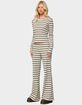 EDIKTED Avalie Striped Ribbed Long Sleeve Tee image number 4