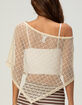 WEST OF MELROSE Womens Off The Shoulder Sequin Poncho image number 5