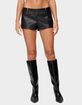 EDIKTED Reese Studded Faux Leather Micro Shorts image number 1