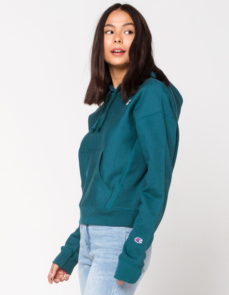 CHAMPION Reverse Weave Jade Womens Hoodie image number 1