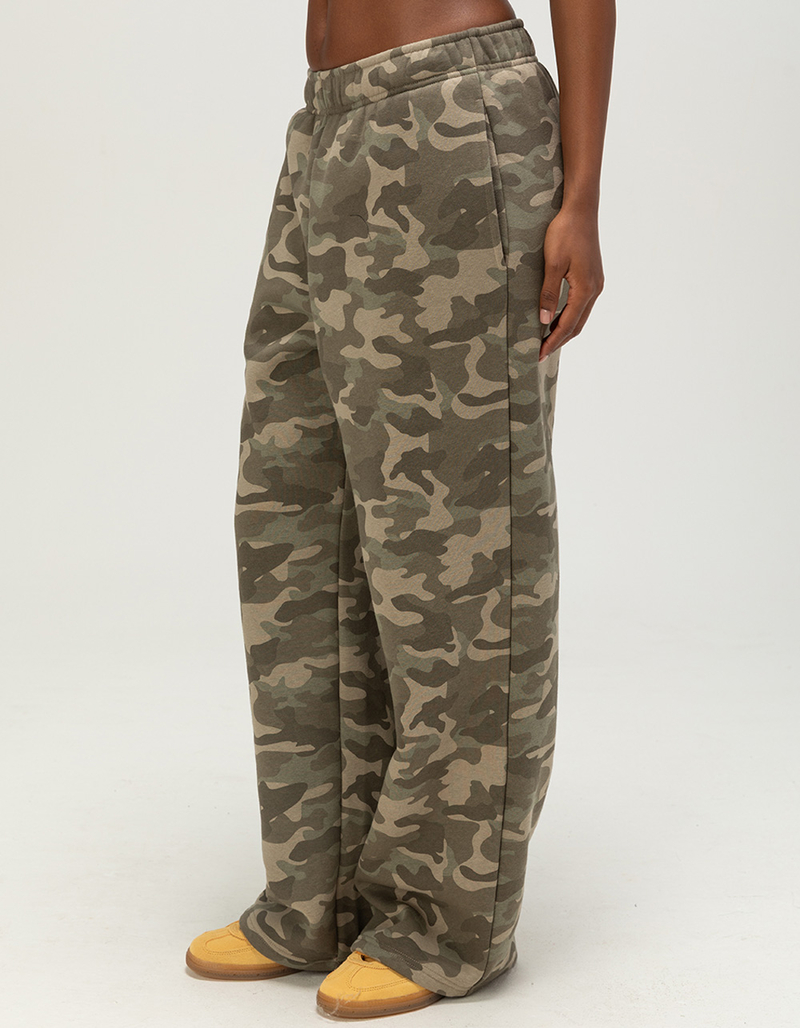 FULL TILT Camo Womens Wide Leg Sweatpants image number 3