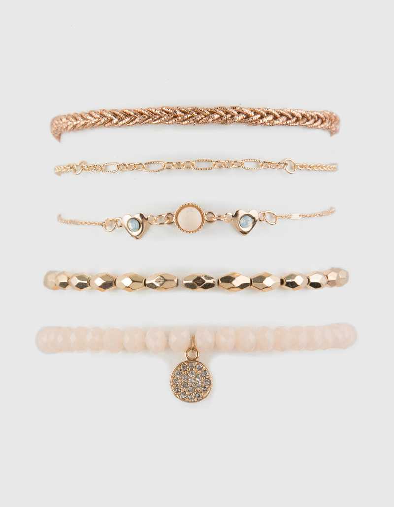 FULL TILT 5 Pack Heart Bracelets image number 0