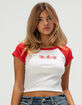 RIOT SOCIETY Embroidered Hibiscus Womens Raglan Tee image number 1