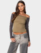 EDIKTED Contrast Off Shoulder Top image number 1