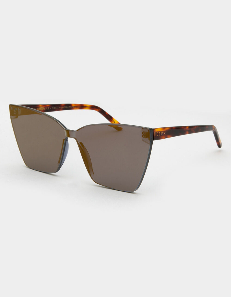 DIFF EYEWEAR Goldie Tortoise Sunglasses image number 0