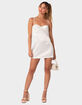 EDIKTED Essence Satin Effect Cupped Mini Dress image number 5