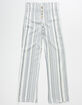 WHITE FAWN Button Stripe Girls Palazzo Pants image number 2