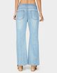 EDIKTED Petite Low Rise Wide Leg Jeans image number 3
