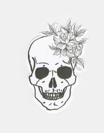 Skeleton Floral Head Sticker Primary Image