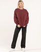 FULL TILT Essentials Womens Oversized Crewneck Sweatshirt image number 2