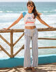 ROXY Oceanside Stripe Womens Flared Beach Pants image number 6