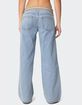 EDIKTED Peekaboo Plaid Low Rise Jeans image number 4