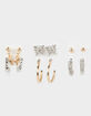 FULL TILT 6 Pack Cross/Butterfly Hoop Earring Set image number 1
