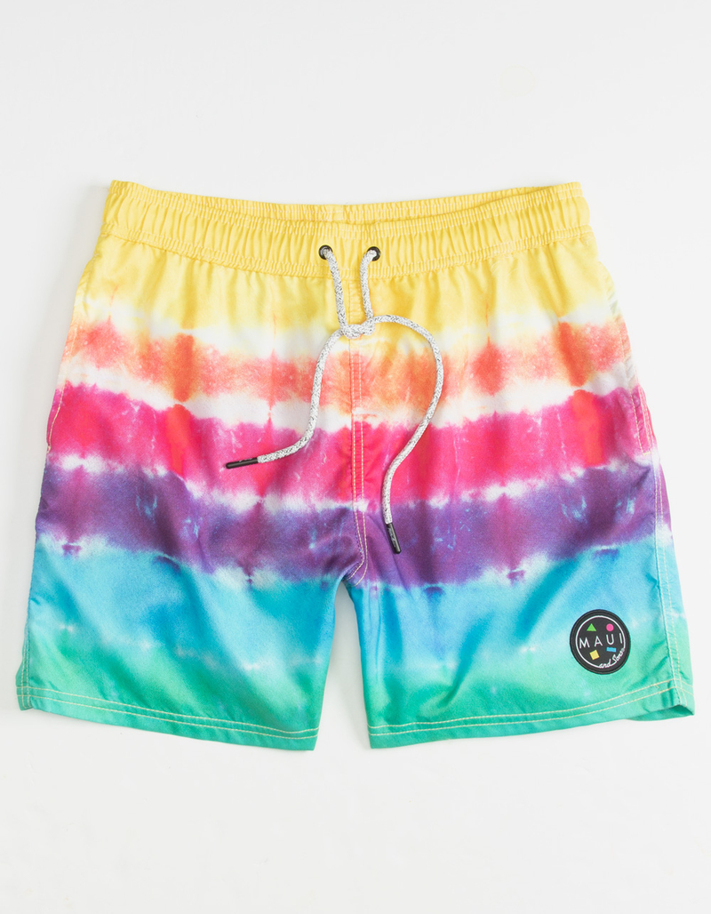 MAUI AND SONS Rainbow Mens Volley Shorts image number 0
