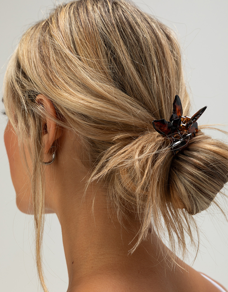 FULL TILT 6 Pack Iridescent Butterfly Hair Clips image number 2