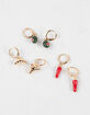 FULL TILT 3 Pack Croissant/Chili/Olives Earrings image number 1