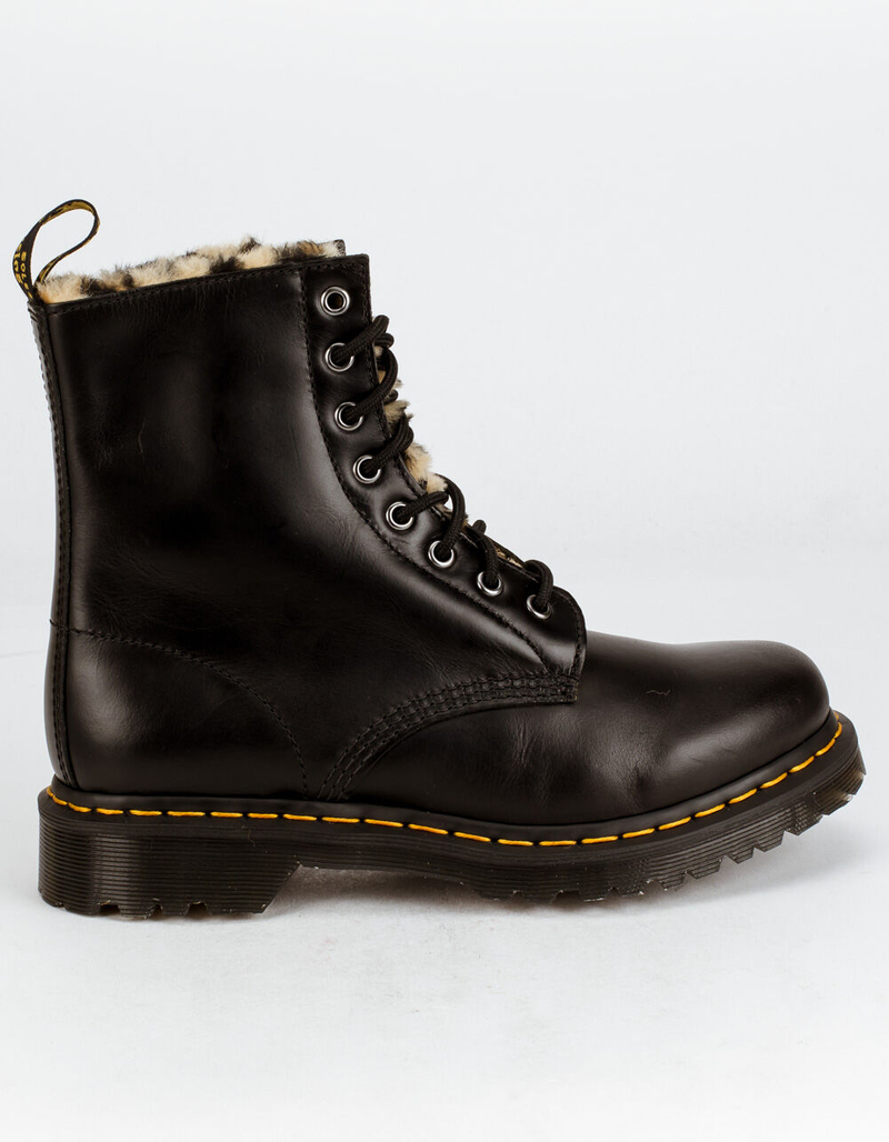 DR. MARTENS 1460 Serena Leopard Faux Fur Lined Boots image number 1