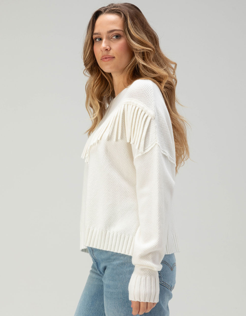 WEST OF MELROSE Fringe Womens Sweater image number 2