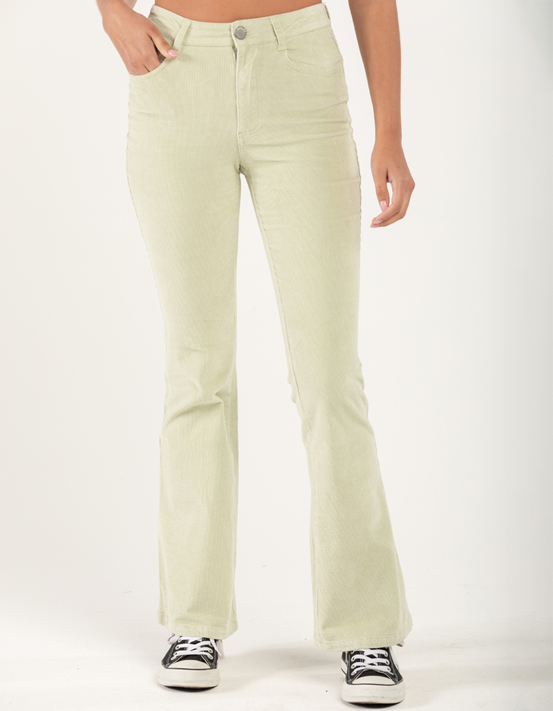 RSQ Womens High Rise Corduroy Flare Pants image number 1