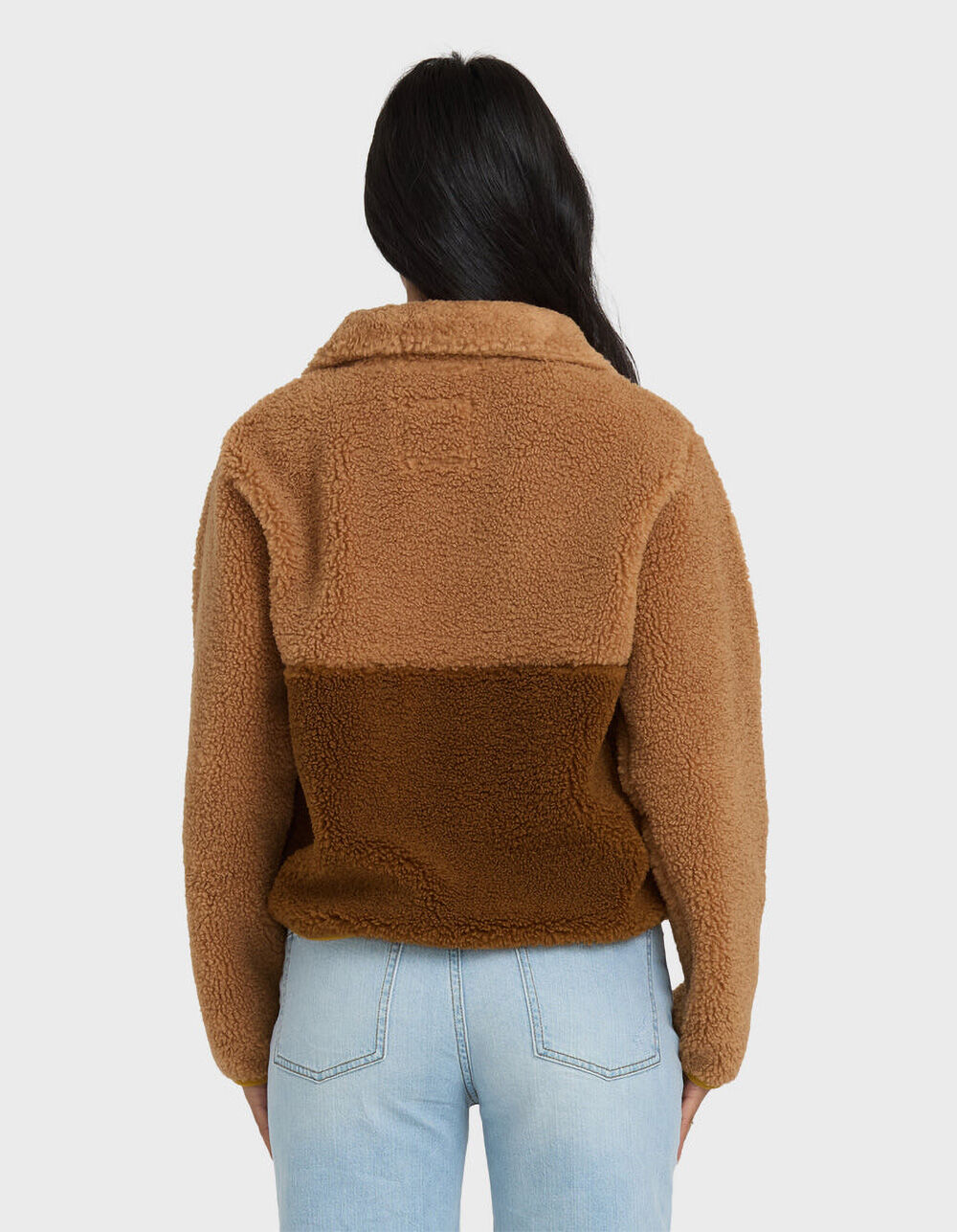 BILLABONG Horizon Womens Mock Neck Half-Zip Sweatshirt - BEIGE
