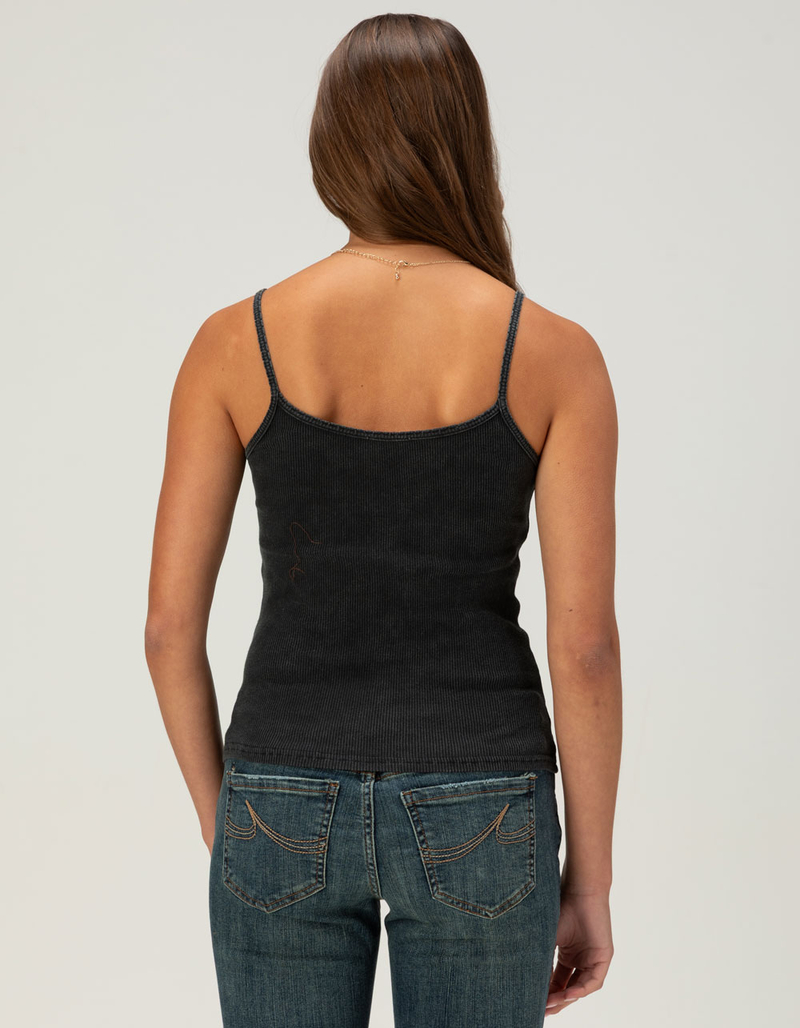 FULL TILT Womens Long Henley Cami image number 3