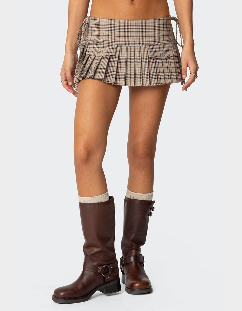 EDIKTED Peighton Plaid Pleated Mini Skort image number 0