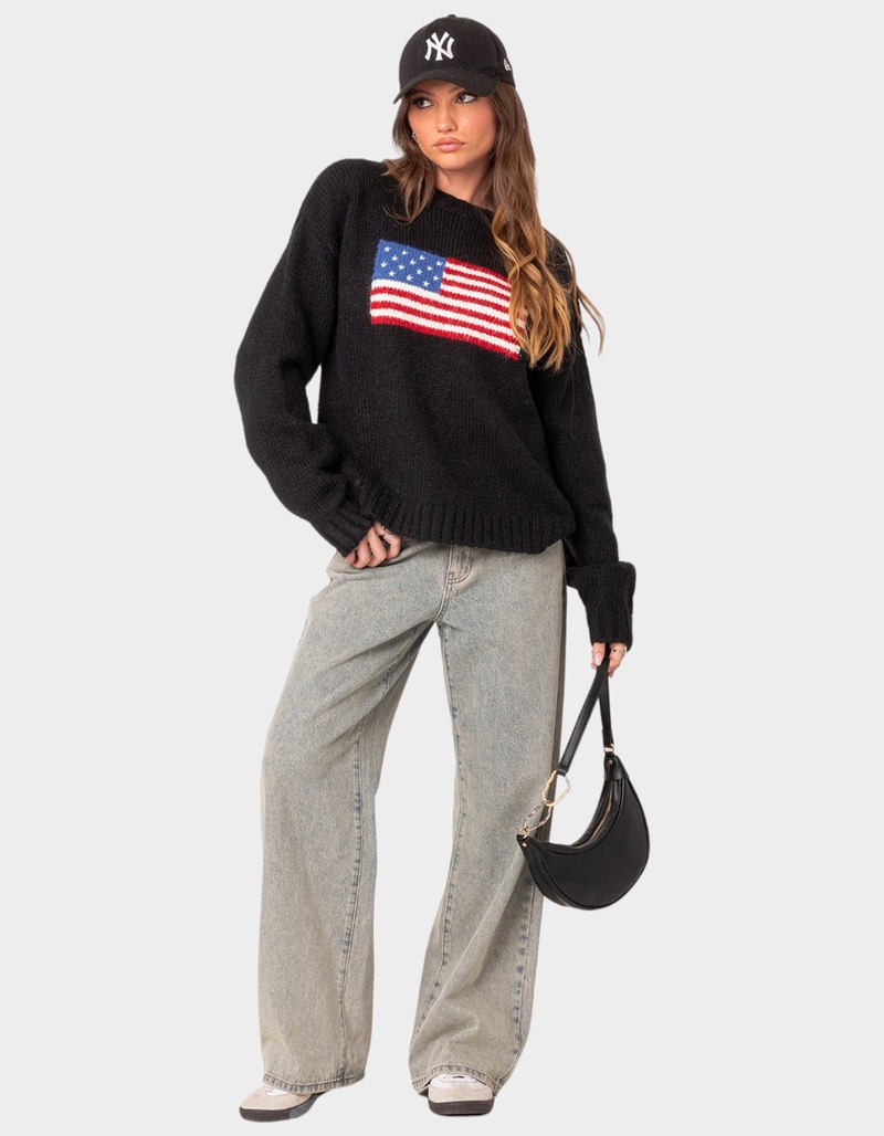 EDIKTED USA Oversized Chunky Knit Sweater image number 1