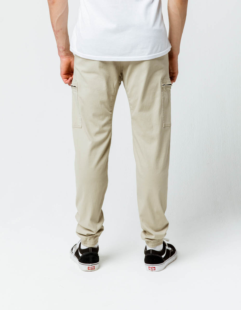 CHARLES AND A HALF Zip Pocket Khaki Mens Cargo Pants image number 4