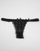 IJAK Lace Up Front Lace Black Thong image number 1