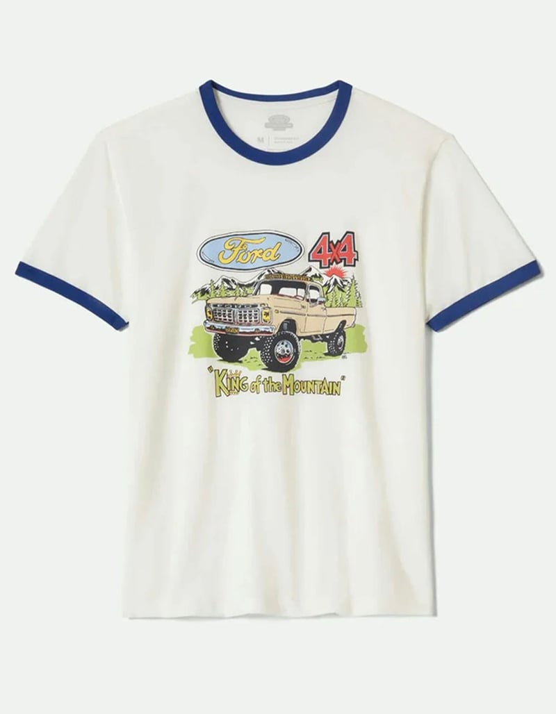 BRIXTON x Ford King Of The Mountains Mens Ringer Tee image number 0