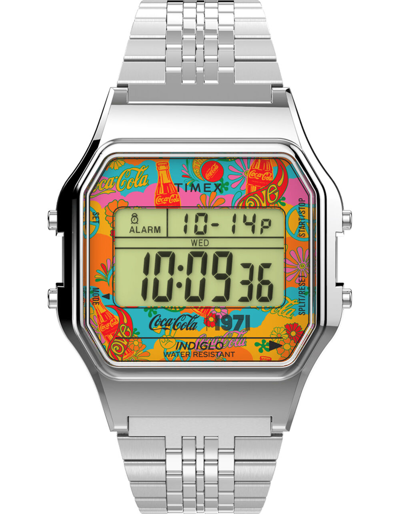 TIMEX T80 x Coca-Cola&reg; Unity Collection 34mm Stainless Steel Bracelet Watch image number 0