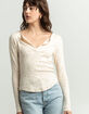 FREE PEOPLE Now And Then Womens Henley Top image number 1