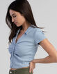 RSQ Womens Button Cinch Front Top image number 2