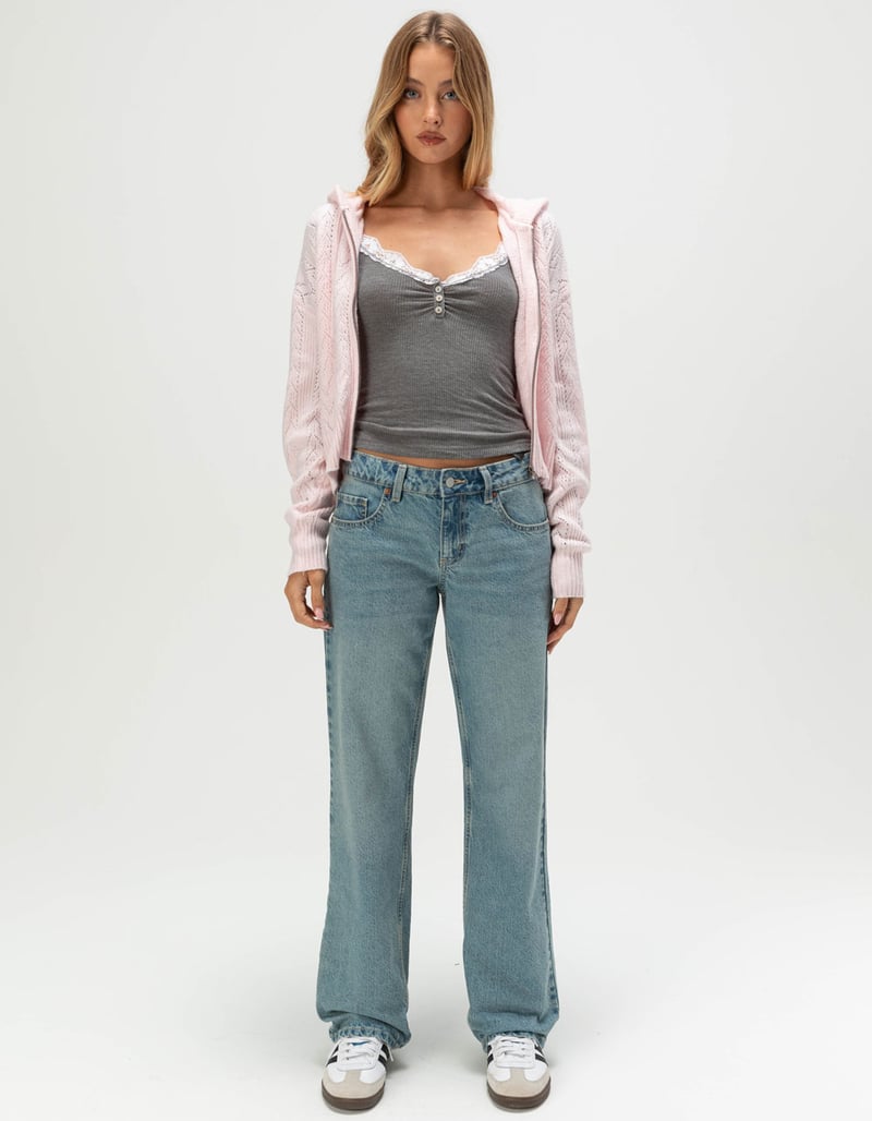 RSQ Womens Heart Breaker Loose Straight Jeans image number 0