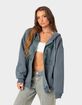 EDIKTED New York Angels Oversized Zip-Up Hoodie image number 3