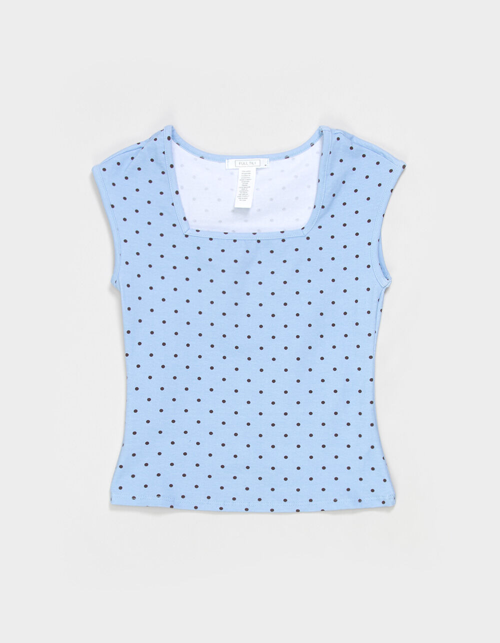 FULL TILT Dot Girls Square Neck Top - BLUE COMBO | Tillys