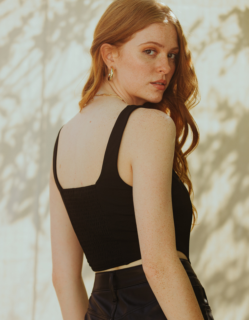 WEST OF MELROSE Womens Bustier Tank Top image number 3