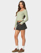 EDIKTED Jayde Ribbed Henley Top image number 4