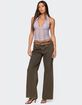EDIKTED Naya Textured Sheer Lace Halter Top image number 2