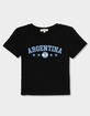ARGENTINA Flag Soccer Womens Baby Tee image number 2
