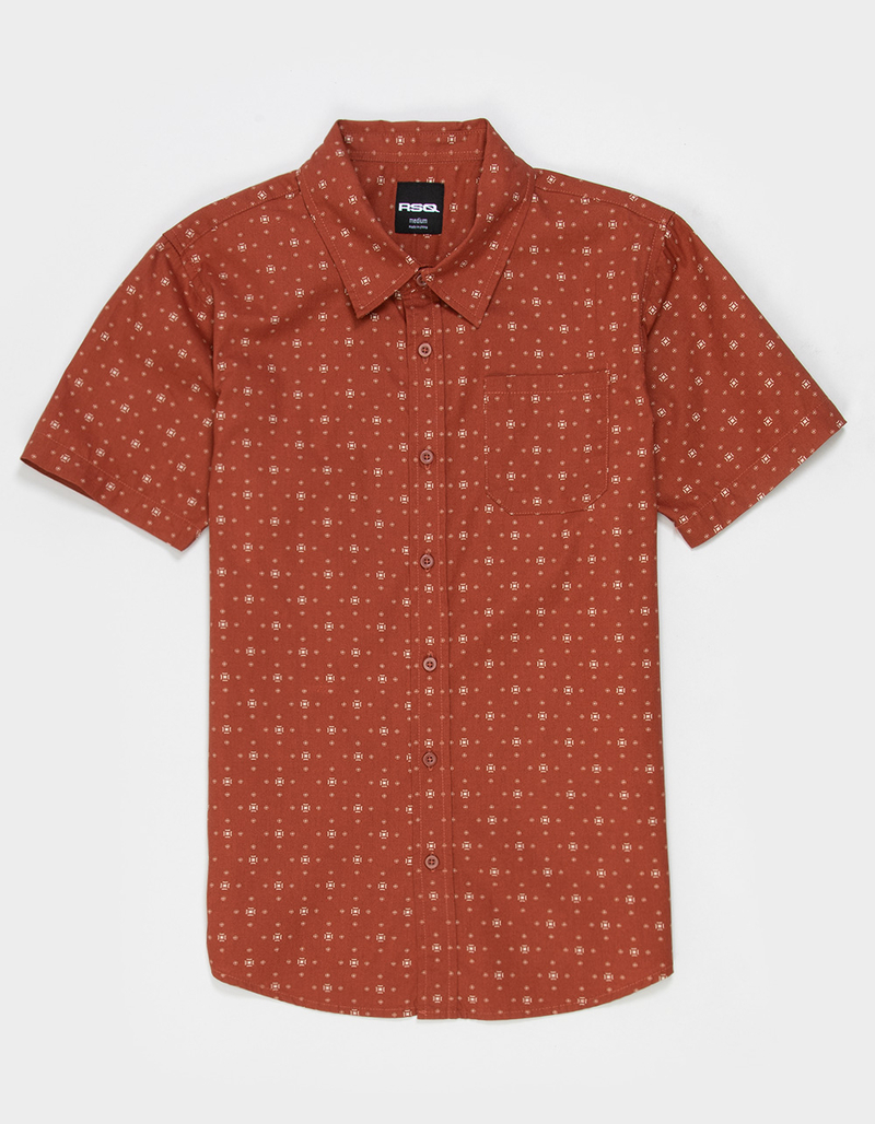 RSQ Boys Ditsy Print Button Up Shirt image number 1