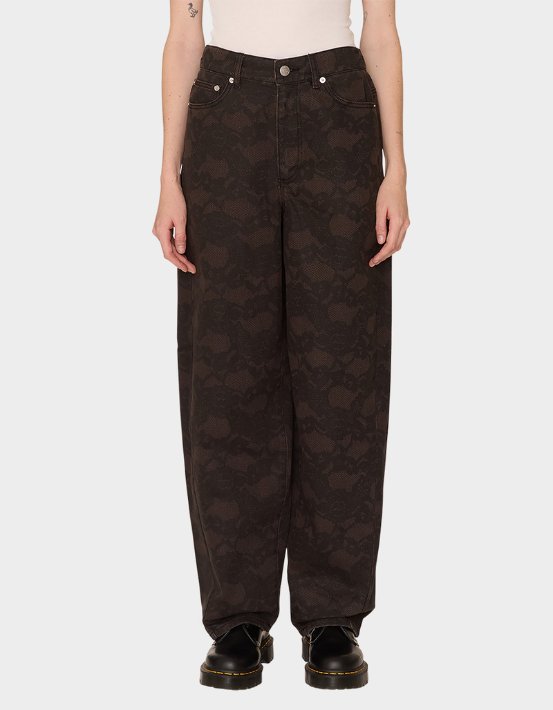 OBEY Leah III Womens Printed Baggy Pants image number 0