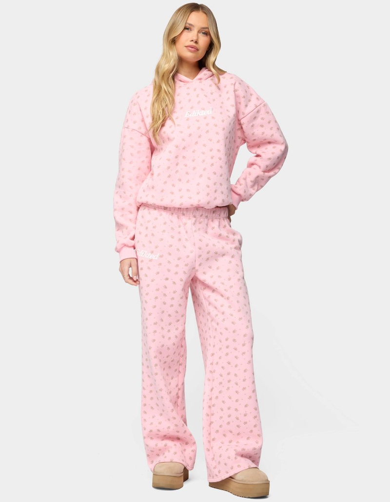 EDIKTED Flower Power Sweatpants image number 3