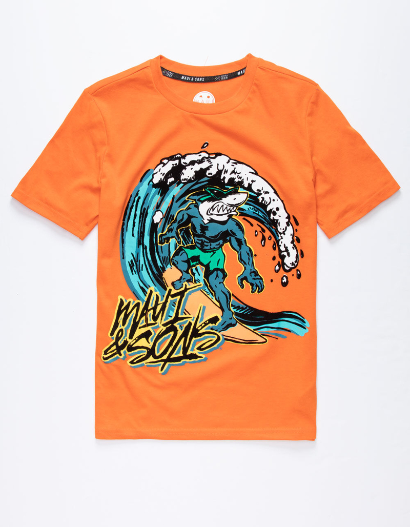 MAUI AND SONS Wave Shredder Flocked Boys T-Shirt image number 0