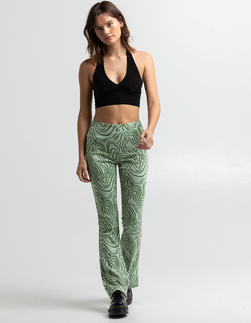 RSQ Womens Wave Print Flare Pant image number 4