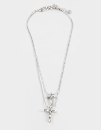 FULL TILT Layered Cross Chain Necklace Primary Image
