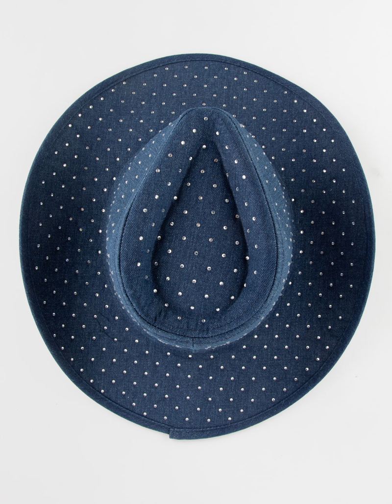 Denim Rhinestone Womens Cowboy Hat image number 2