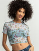 FULL TILT Butterfly Womens Mesh Tee image number 1