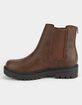 SODA Flat Womens Brown Chelsea Boots image number 3